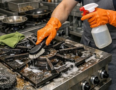 주방불판기름때제거